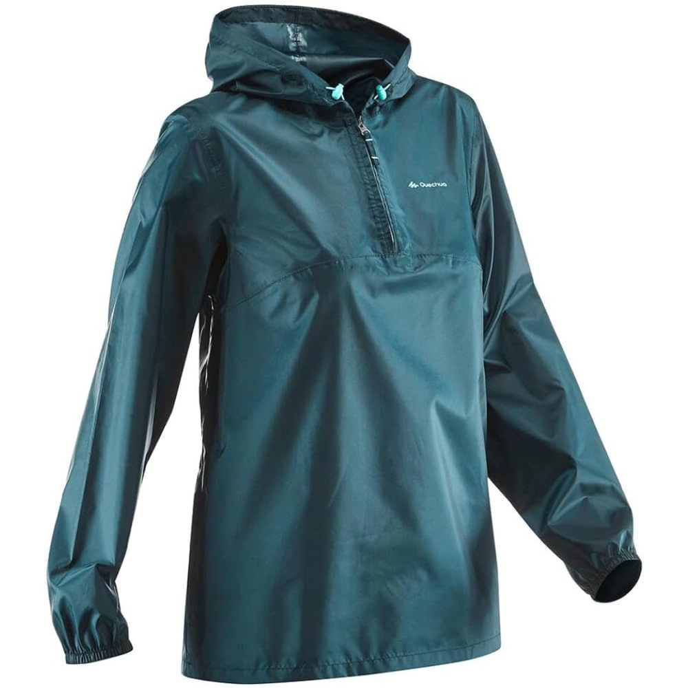 Quechua Womens Waterproof Hiking Raincoat Decathlon S/M Blue Gorpcore Outdoor